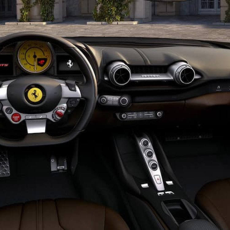 insidde a ferrari car